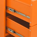 vidaXL Commode Orange 80x35x101 5 cm Acier
