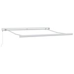 vidaXL Auvent Rétractable Vert et blanc 350 x 250 cm Tissu et Métal