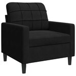 vidaXL Ensemble de canapés 3 Pièces avec coussins Noir Velours