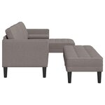 vidaXL Ensemble de Canapés avec coussin 2 Pièces Taupe Polyester