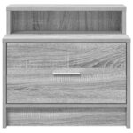 vidaXL Tables de chevet avec tiroir 2 Pièces sonoma gris 51x31x47 cm