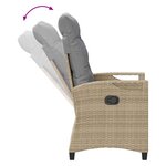 vidaXL Chaise de jardin 2 Pièces Beige et Gris clair 56 x 60 x 112 cm