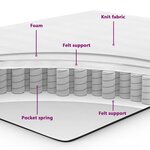 vidaXL Lit à ressorts avec matelas Noir 80 x 200 cm tissu