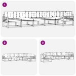 vidaXL Ensemble de canapés d'extérieur 4 Pièces Blanc et crème Polyester