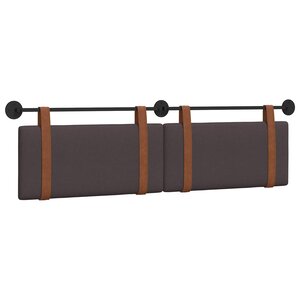 vidaXL Tête de lit suspendue Marron foncé PU antique