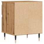 vidaXL Table de chevet chêne artisanal 40x35x50 cm bois d’ingénierie