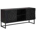vidaXL Meuble TV avec tiroir avec étagère Noir 105 x 30 x 54 cm