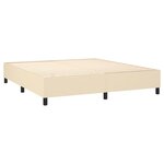 vidaXL Sommier à lattes de lit matelas LED Crème 180x200 cm Tissu