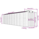 vidaXL Abri de jardin marron clair 191x810x198 cm acier galvanisé