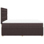 vidaXL Sommier à lattes de lit avec matelas Marron foncé 140x190 cm