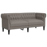 vidaXL Canapé Chesterfield 2 places taupe tissu
