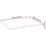 vidaXL Dessus de bureau non traité bois massif de chêne rectangulaire