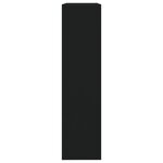 vidaXL Armoire à chaussures avec miroir à 2 niveaux Noir 63x17x67 cm