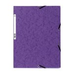 EXACOMPTA - Chemise a élastique - 3 rabats - 24 x 32 - Carte lustrée 390G - Violine