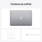 Apple - 13 macbook pro - puce apple m1 - ram 16 go - stockage 256 go ssd - gris sidéral