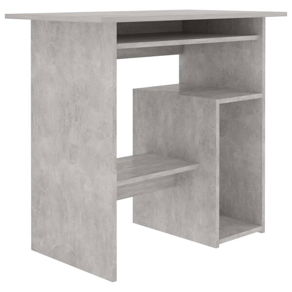 Bureau table poste de travail meuble d'ordinateur informatique étude 80 x 45 x 74 cm bois d’ingénierie gris 02_0023847
