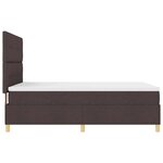 vidaXL Lit à ressorts avec matelas Marron foncé 140 x 190 cm tissu