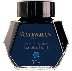 Waterman encre pour stylo plume  couleur bleu mystère  flacon 50 ml
