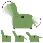 vidaXL Fauteuil inclinable électrique vert clair velours