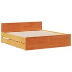 vidaXL Cadre de lit sans matelas avec tête de lit 200x200 cm bois pin