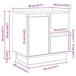 vidaXL Cabinet de chevet 2 Pièces Gris béton 50 x 34 5 x 50 cm.