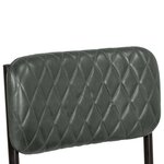 vidaXL Chaises à manger lot de 6 gris cuir véritable