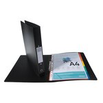 Classeur 2 Anneaux 30mm Polypropylène Opak Rigide 10/10e - A4 Maxi. - Noir - X 10 - Exacompta