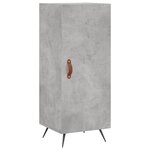 vidaXL Buffet haut Gris béton 34 5x34x180 cm Bois d'ingénierie