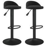 vidaXL Tabourets de bar lot de 2 Noir Velours