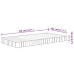 vidaXL Matelas en mousse moyennement doux 120x200 cm