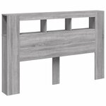 vidaXL Tête de lit à LED sonoma gris 160x18 5x103 5 cm bois ingénierie