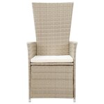 vidaXL Ensemble de salle à manger de jardin avec coussins 7 Pièces Beige