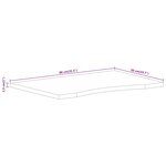 vidaXL Dessus de bureau avec courbe 80x50x2 5 cm manguier massif brut