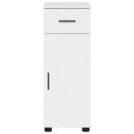 vidaXL Cabinet de salle de bain Blanc brillant 30 x 35 x 80 cm