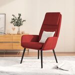 vidaXL Chaise de relaxation Rouge bordeaux Tissu