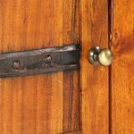 vidaXL Meuble TV 119x30x40 cm Bois d'acacia massif