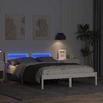 vidaXL Cadre de lit Blanc 135 x 190 cm Bois massif en pin