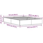 vidaXL Cadre de lit ottoman Blanc 150 x 200 cm Pin massif