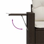 vidaXL Salon de jardin 10 Pièces avec coussins marron résine tressée