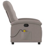 vidaXL Fauteuil de massage inclinable Taupe Tissu