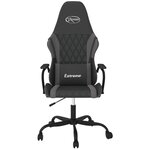 vidaXL Chaise de jeu de massage Noir et gris Similicuir