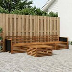 vidaXL Ensemble de canapés d'extérieur 5 Pièces Naturel