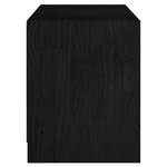 vidaXL Meuble TV Noir 104x33x41 cm Bois de pin massif