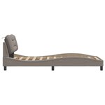 vidaXL Cadre de lit avec tête de lit Taupe 90x200 cm Tissu