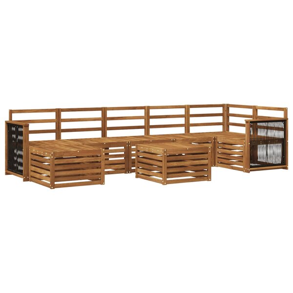 vidaXL Ensemble de canapés d'extérieur 7 pc Naturel