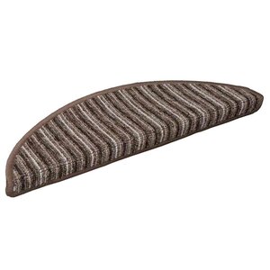 vidaXL Tapis d'escalier auto-adhésifs 15 Pièces Marron 56 x 17 x 3 cm
