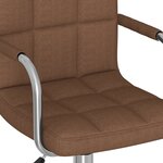 vidaXL Chaise pivotante de salle à manger Marron Tissu