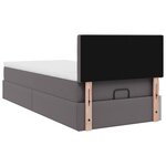 VidaXL Cadre de lit ottoman avec matelas gris 90x200 cm similicuir