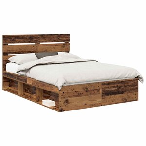 vidaXL Cadre de lit Bois ancien 160 x 200 cm Pin massif