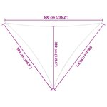 vidaXL Voile d'ombre Jaune et blanc 5 x 5 x 6 m 100   polyester Oxford